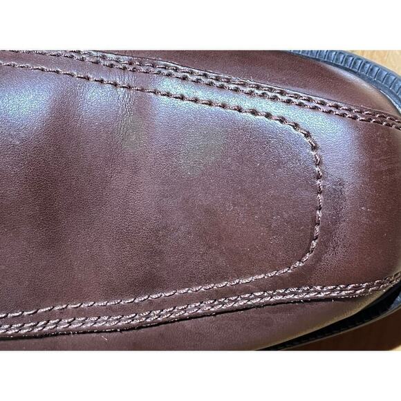 Men's Nunn Bush Leather Loafer dress shoe. brown. slip resistant. 9.5M - Picture 7 of 10